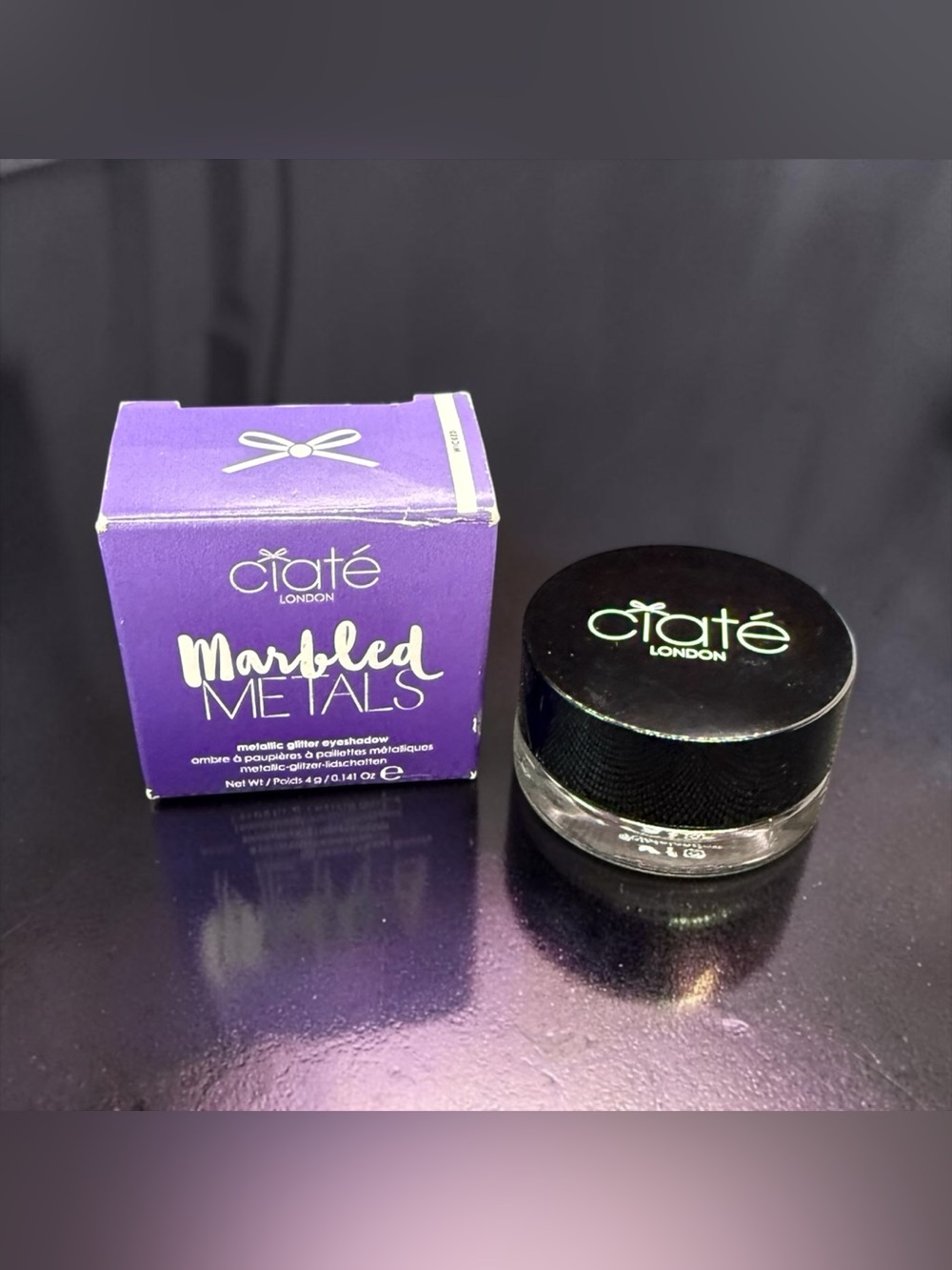 💜Ciaté London💜Marbled Metals Metallic Glitter Eyeshadow in Wicked/NIB